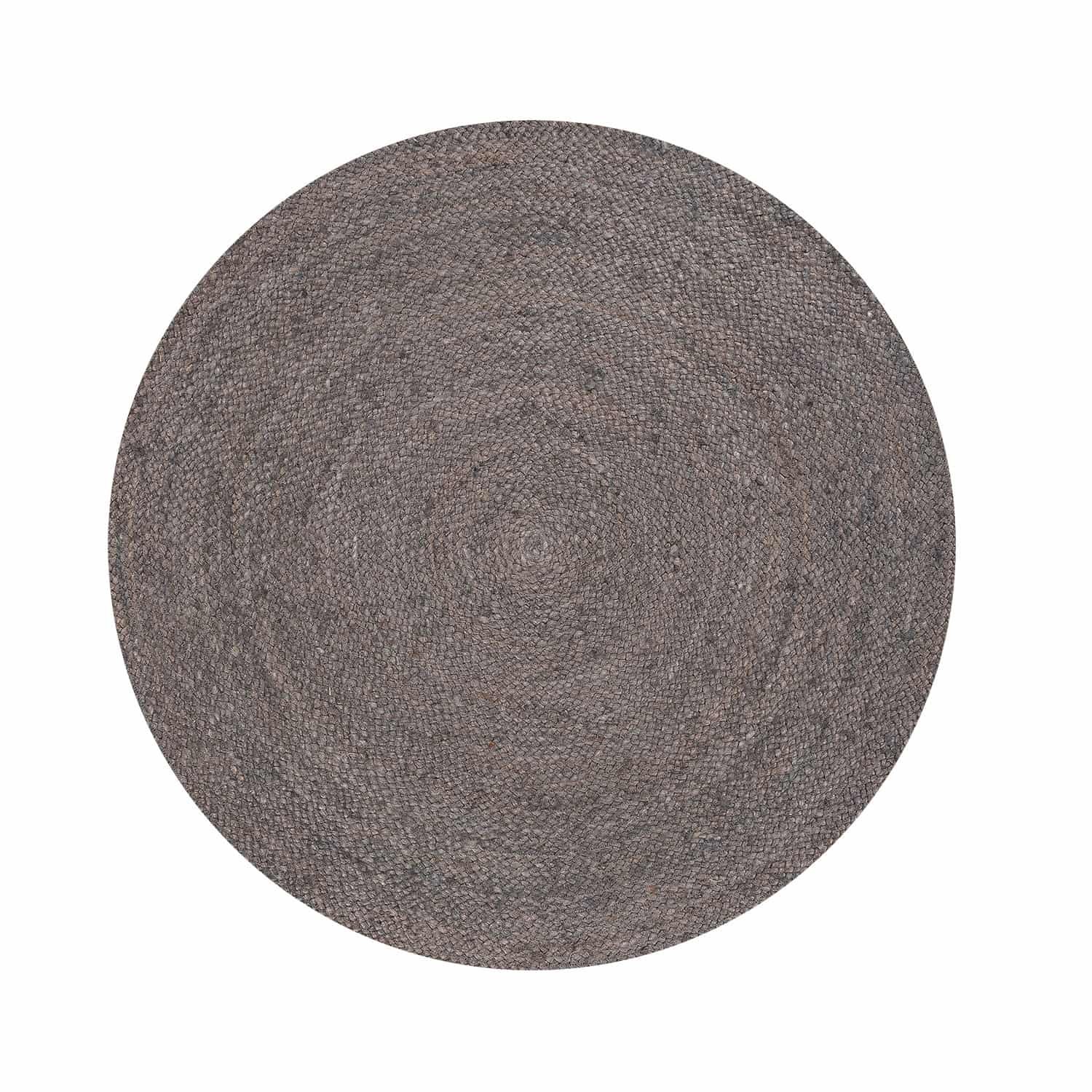 Alfombra Redonda Yute Gobi 120 Gris - Form Design